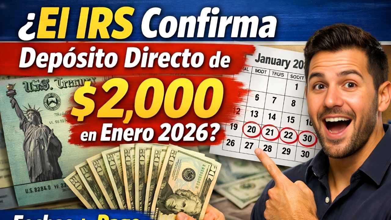 El IRS Confirma Depósito Directo de $2,000 en Enero 2026? Fechas de Pago, Reglas de Elegibilidad y los Hechos Reales