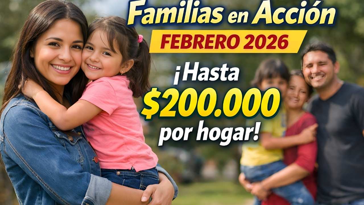 Familias en Acción febrero 2026: hasta $200.000 por hogar, inscripción en Prosperidad Social y pagos confirmados