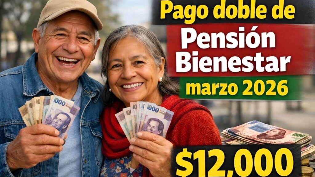 Pago doble de Pensión Bienestar marzo 2026: $12,000 confirmados, cómo inscribirse y fechas de depósito