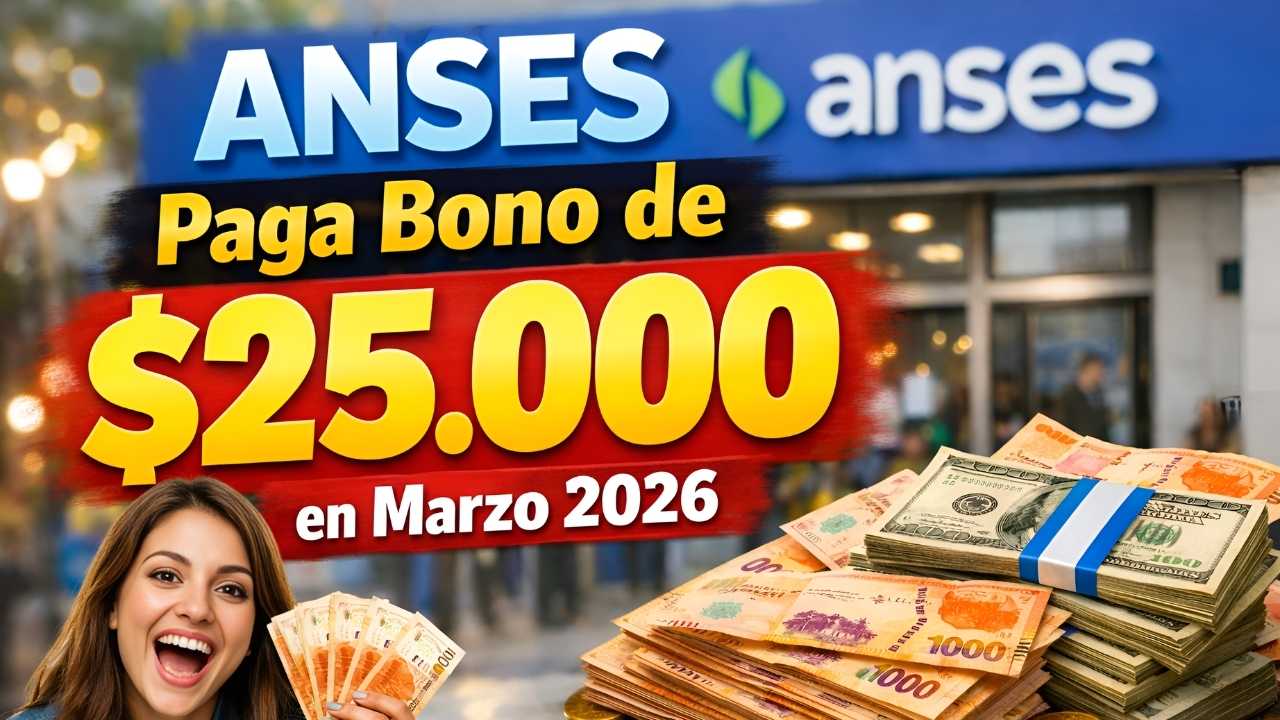 ANSES paga bono de $25,000 en marzo 2026: quiénes lo reciben y cómo tramitarlo online